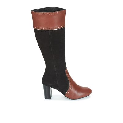 BOOTS ANDRÉ FEMME DOLORES CUIR MARRON